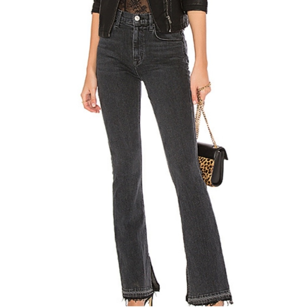 NWT HUDSON Women’s Highrise Heartbreaker Flared Jeans Black Wash Size 31